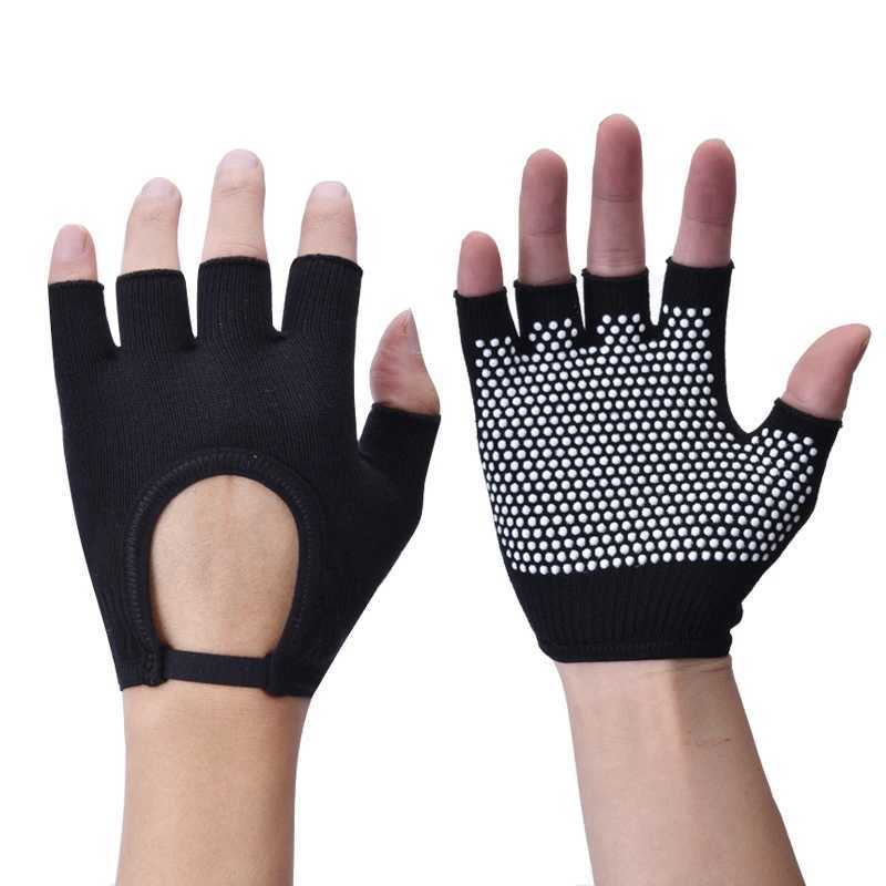 Womens Non slip Yoga Gloves Cotton Half Finger Gloves Breathable Outdoor Bicycle Bicyc Pilates Sports Fishing GlovesW241018111