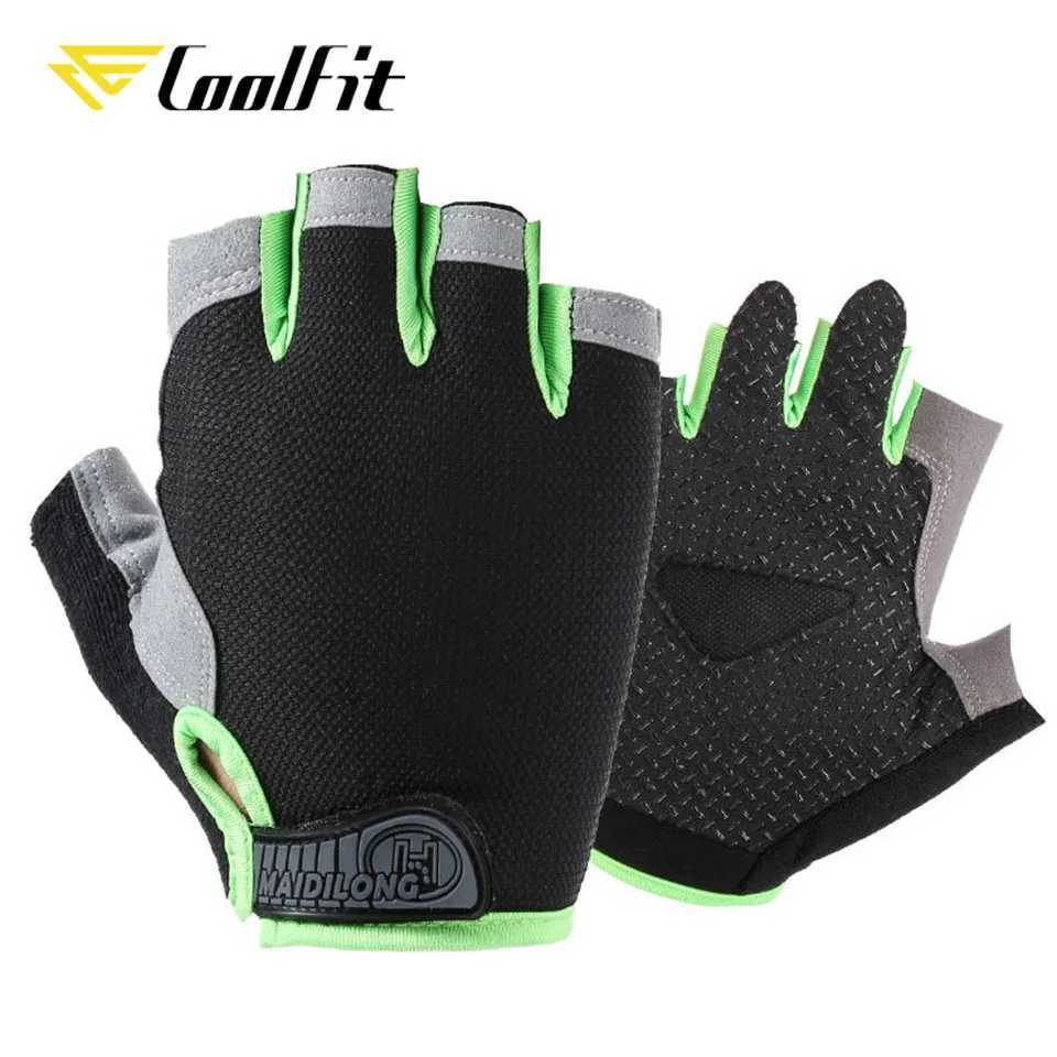 CoolFit Breathable Fitn Gloves Silicone Palm Hollow Gym Gloves Weightlifting Training Dumbbells Crossfit FitnessW241018