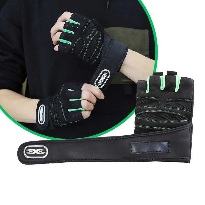 Fitness Gloves Fitn Heavyweight Training Gloves Mens Fitness Half Finger Non slip Gloves Wrist Weightlifting ExerciseW241018