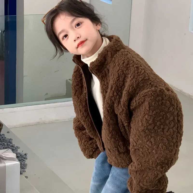 Womens winter wool coat loose short padded wool coat for boys and girls in winter M241018