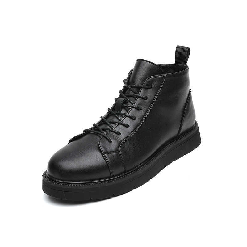 Martin Boot Large Ankle Boots Autumn Winter New Youth Fashion Boots Hairstylist Mens Leather Boots Fashion Boots 240927