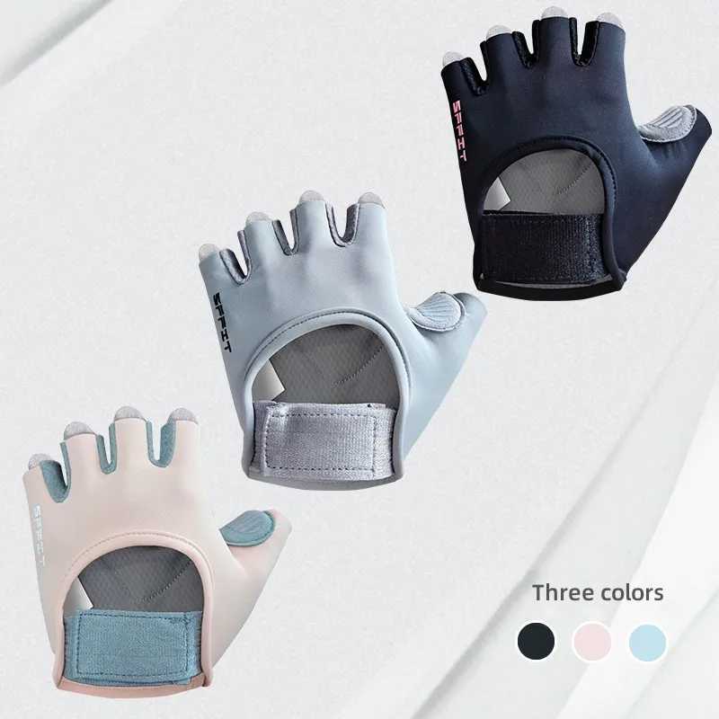Yoga Fitness Silicone Mat Gymnastics Gloves Mens and Womens Lifting Weightlifting Gloves Anti slip and Wear resistant Fitness GlovesW241018