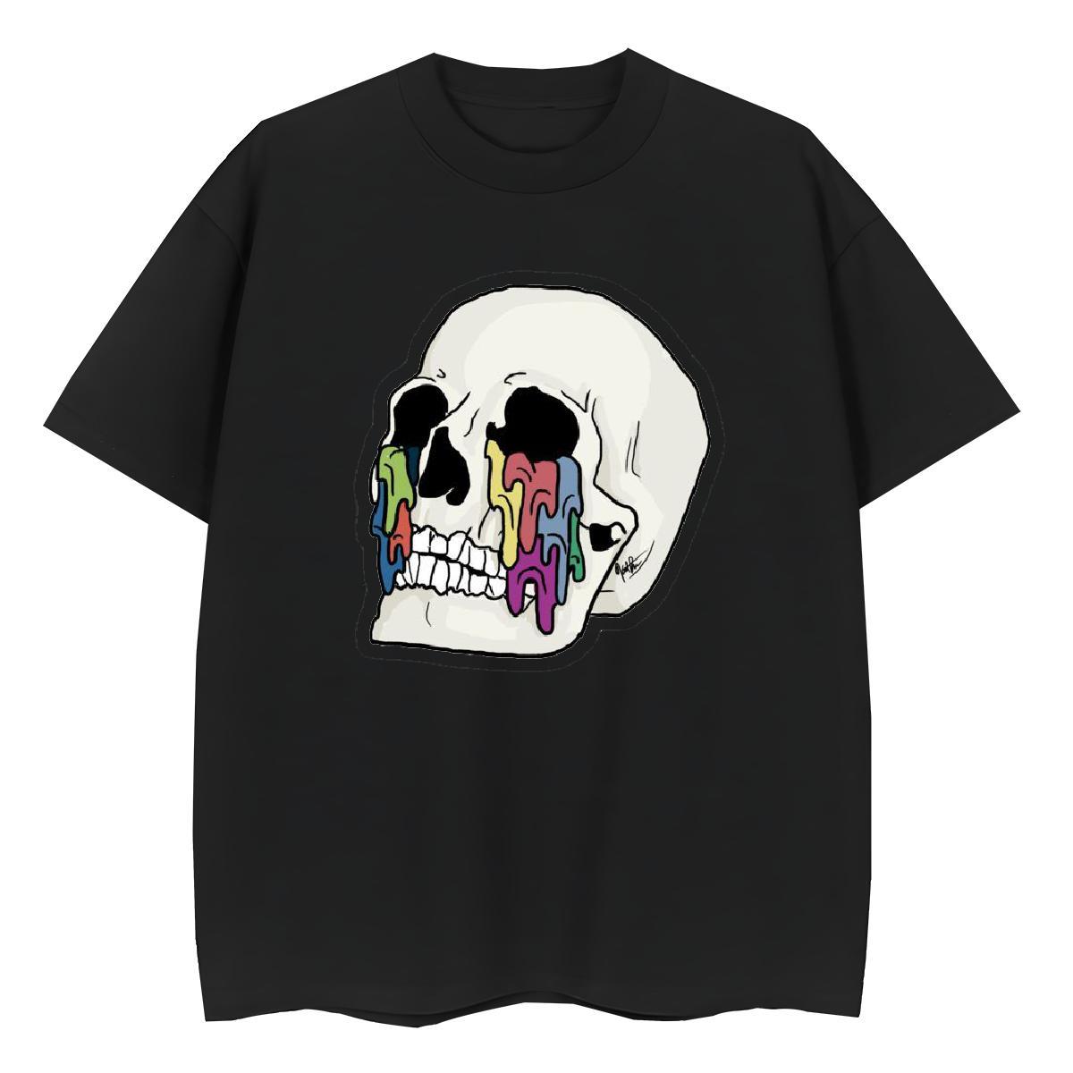 Classic T-Shirts 230g Cotton Short sleeve Soft Street Wear skull Tshirt for Man Woman Designer Custom Print Oversized Clothings