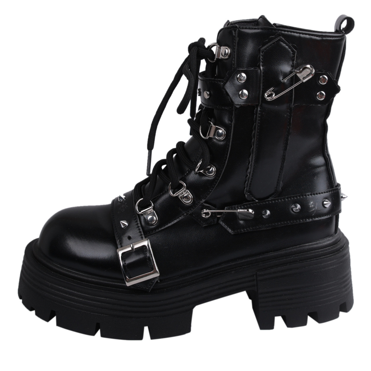 COS shoes 9CM thick soled Martin boots for women 2024 new round toe short boots, small British style Chelsea boots