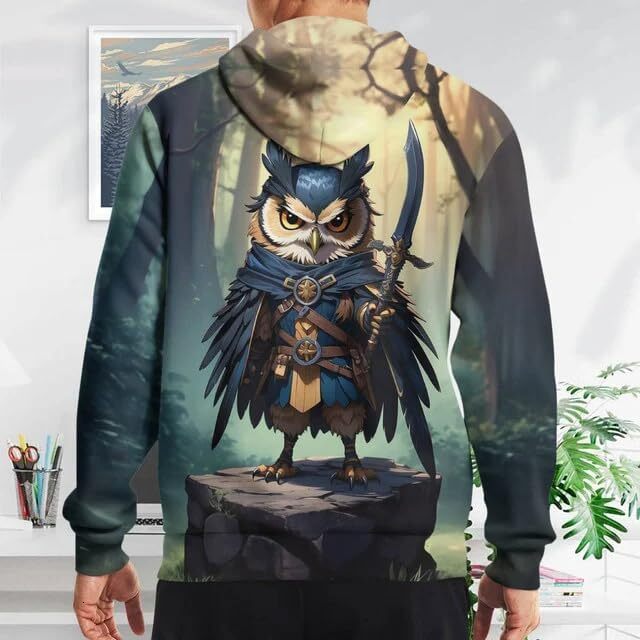 Hoodie for Mens Womens Owl Hoodies For Women Men 3D Print Design Pumpkin Halloween Christmas Owl Hooded Sweatshirt Animal Hoodie Graphic Fashionable a