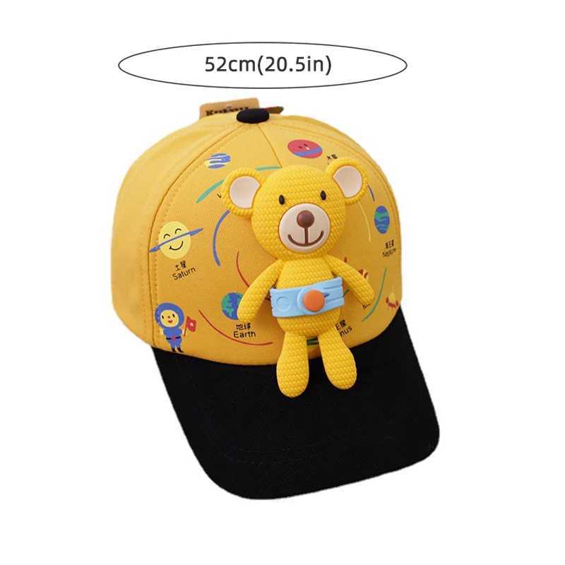 Baby Cap for Boys Girl Cute Bear Doll Adjustable Baseball Hat Children Spring Summer Outdoor Sunshade Casual Hats 2-3Y LX241018