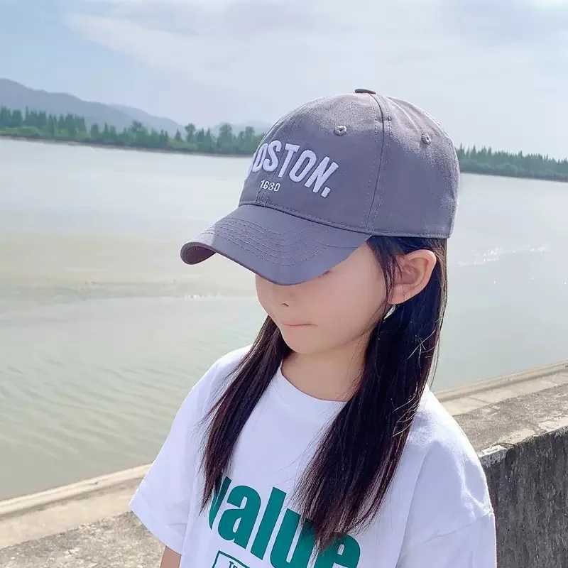 New Children Baseball Cap Summer Cotton Embroidery Letter Boy Girl Sunhat Unisex Outdoor Snapback Fashion Fishing Baseball Hat LX241018