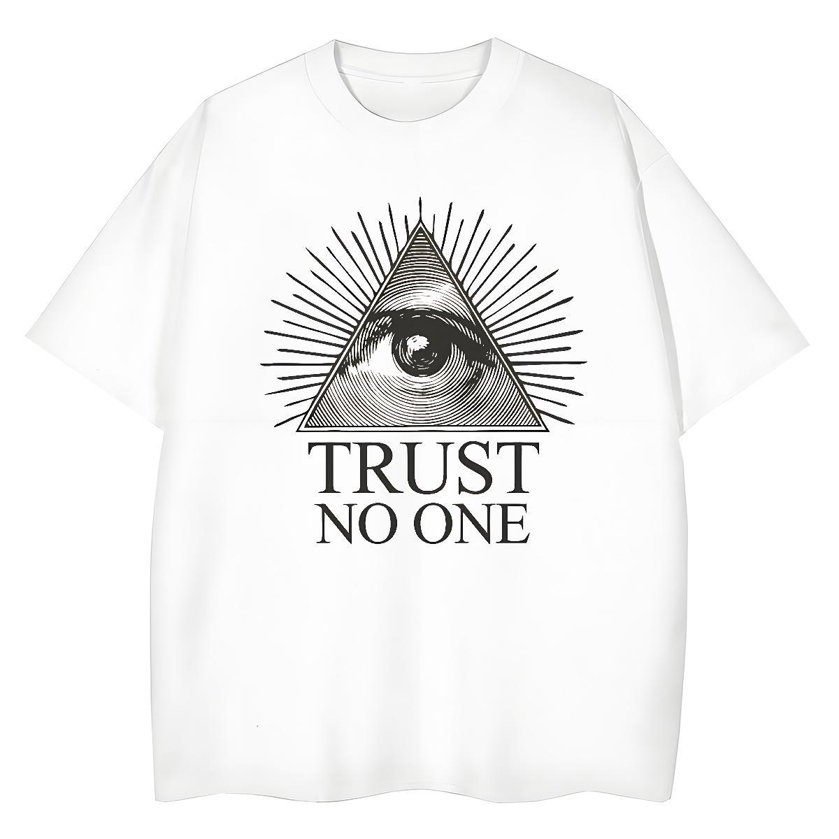 Stylist T shirt 230g 100% Cotton Breathable Short Sleeve Spring Summer eye of the devil Woman Tshirt Unisex Cartoon Print Clothings