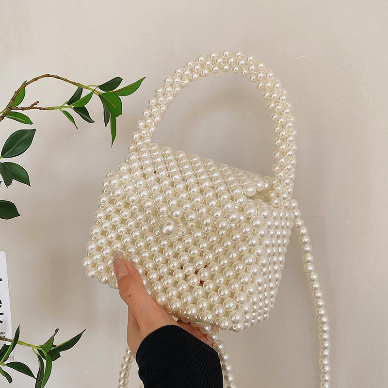 Women Pearl handle Handbag Clutch Totes Purse Tote Shoulder Bag Ladies Crossbody Bag