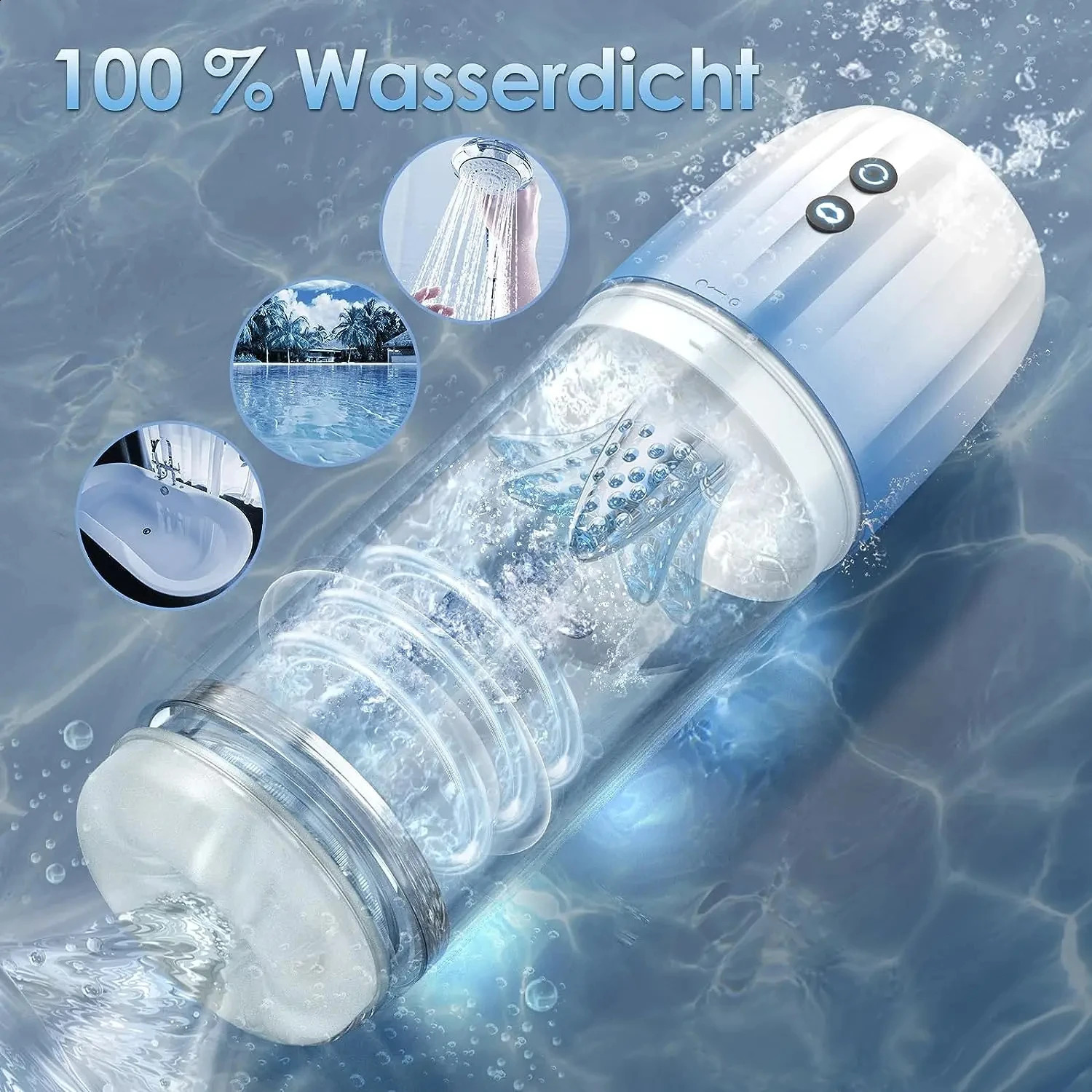 6 IN1 Automatic Male Masturbator Cup IPX7 Penis Pump Sex Machine Stroker with 7 Sucking Rotating Licking LCD Sex Toys For Men 241010