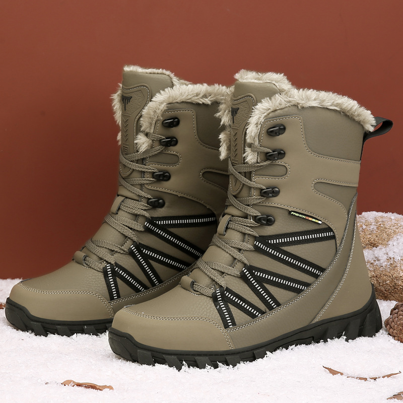 New Winter Men S High Top Plush Insulation And Thick Snow Boots Ddmythur
