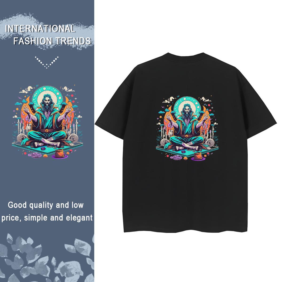 2024 Casual Womens T Shirts 230g Pure Cotton Comfortable Outdoor skull Woman Tshirt Brand Plus Size Custom Clothes Shirt