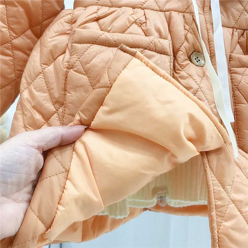 Girls outerwear cotton outerwear new warm and thick winter gift childrens clothing M241018