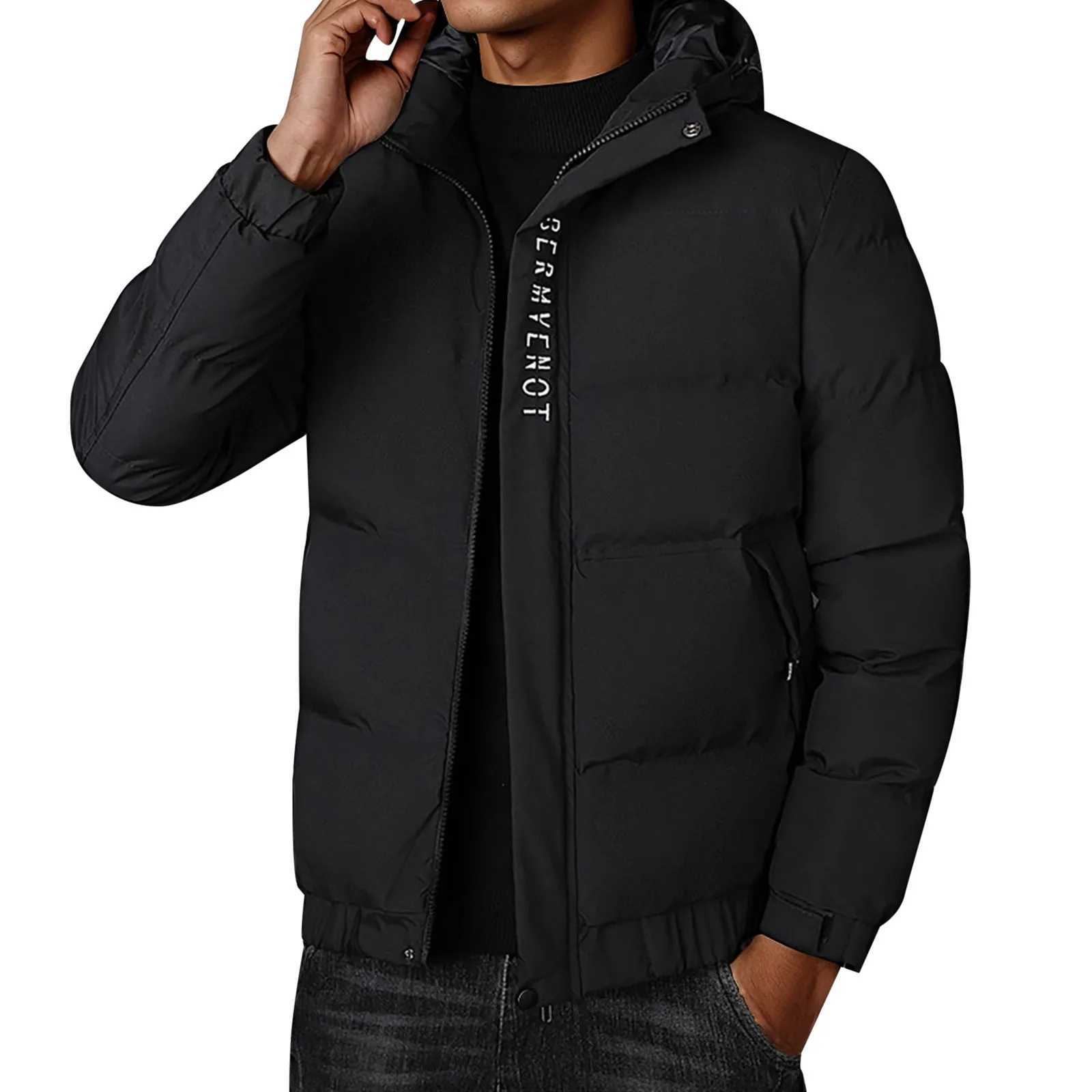 MenS Casual Jacket Winter Warm Cotton Hooded Coat Male Windproof Coldproof Warm Comfortable Autumn Winter MenS Jacket LX241018