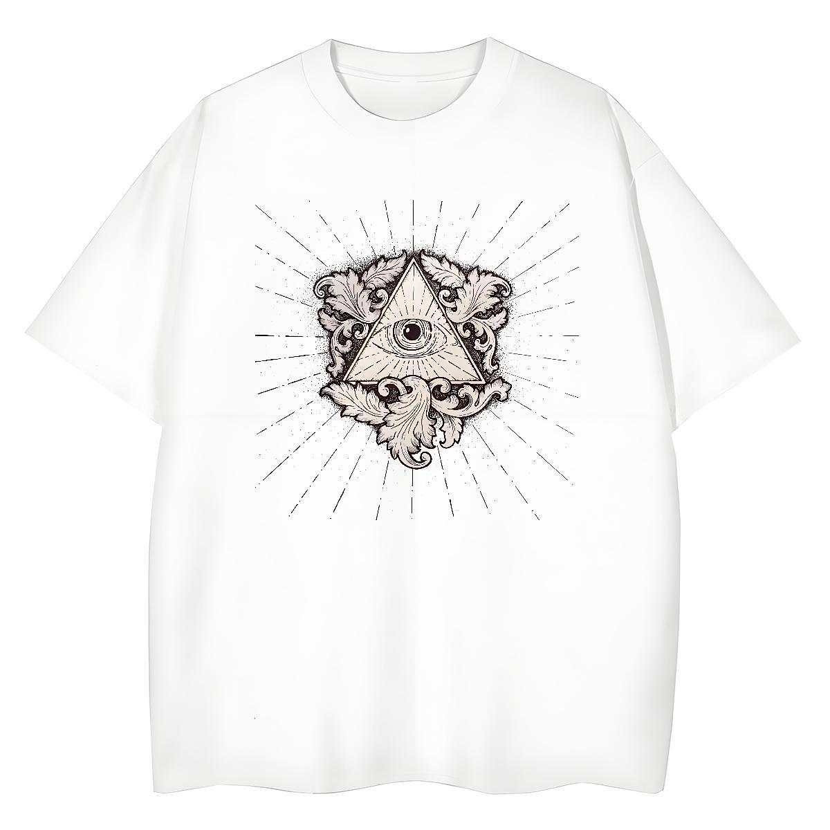 Designer T shirt 230g Cotton Breathable Hip Hop Street eye of the devil Womens Tshirts Soft Customized Tops