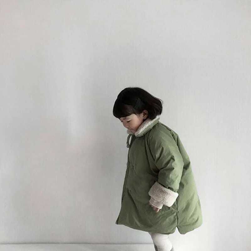 Boys outerwear cotton jacket long warm and velvet thick winter childrens clothing M241018