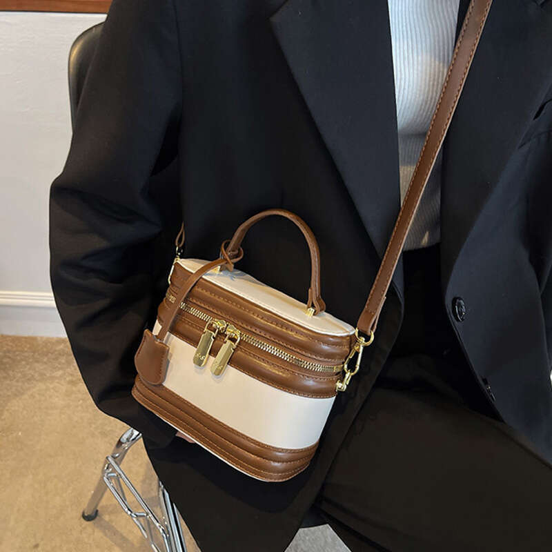 Bags Brand Barrel-shaped Shoulder Women Fashion Top Handbag High Quality Crossbody Square and Purses Ladys Cute Clutch Bag