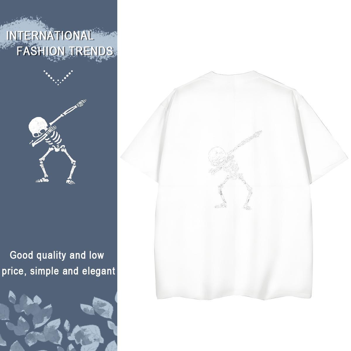 2024 Designer Women T Shirts 230g Cotton Crew Neck Hip Hop skull Couples T Shirts Designer Nice Floral Print Tees Shirts