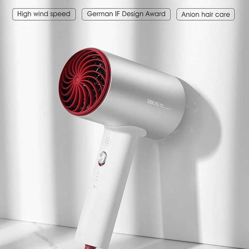 SOOCAS original hair dryer 1800W professional electric hair dryer 3-speed wind speed hot and cold hair tool W241018