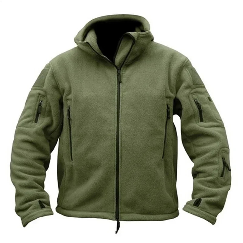 Prowow Mens Outdoor Warm Fleece Jacket for Foreign TradeCold Proof Charge JacketSolid Color Hooded Jacket 241007bj