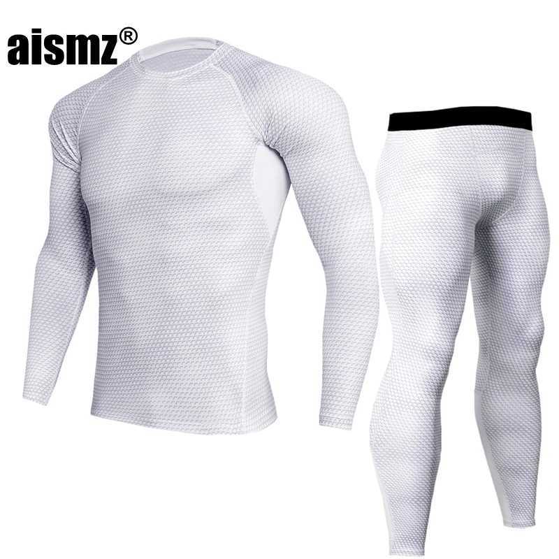 Men's Thermal Underwear Aism 2018 New Winter Hot Underwear Set for Mens Quick Drying Antibacterial Stretching Mens Hot Underwear Y2410186JBE