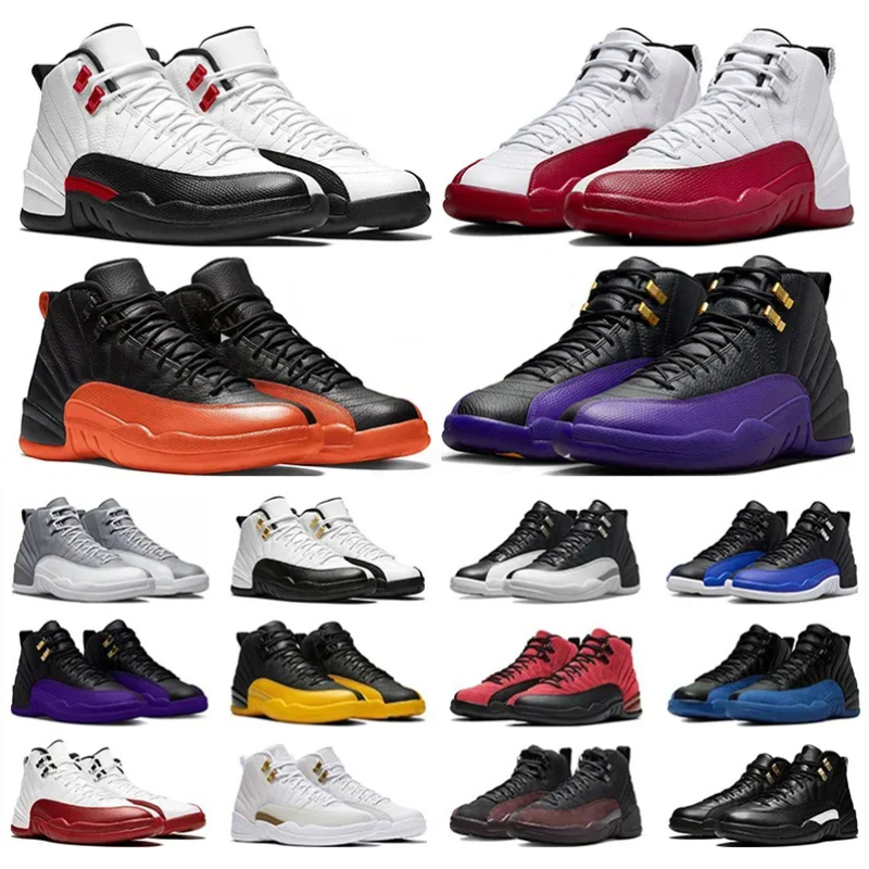 With Box Designer Sports Basketball shoes Cherry Brilliant Orange Red Taxi Field Purple Winterized Playoffs Floral Royalty men sneakers training shoes Size US 7-13