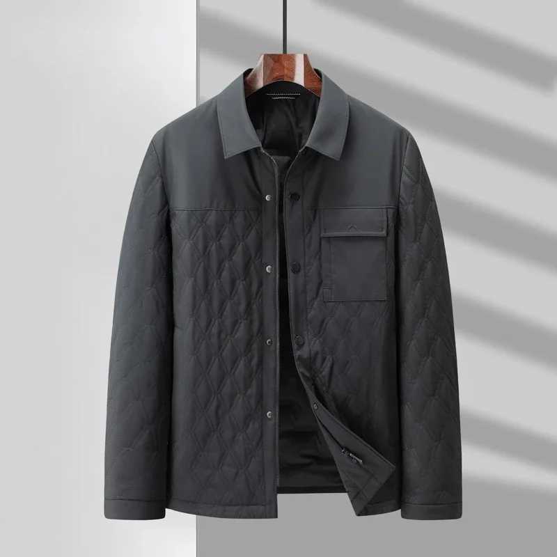 New Arrival Fashion Winter New Mens Short White Duck Down Business Casual Jacket Warm Lapel Slim Size M L XL 2XL 3XL 4XL LX241018