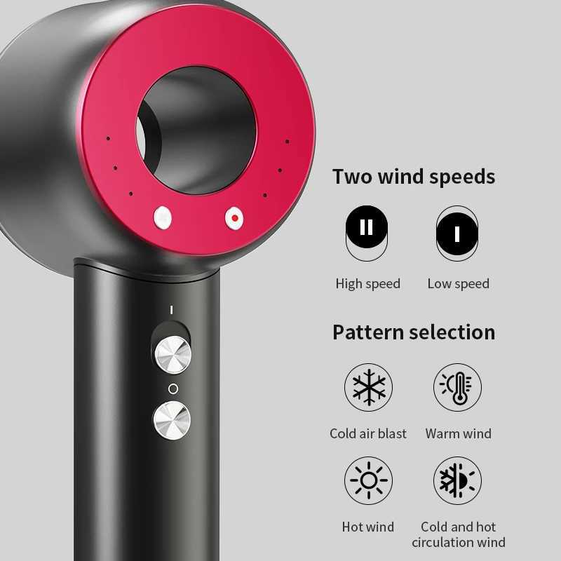Negative ion hair dryer professional bladeless hair care constant temperature anionic household appliance hair dryer 110V 220V W241125