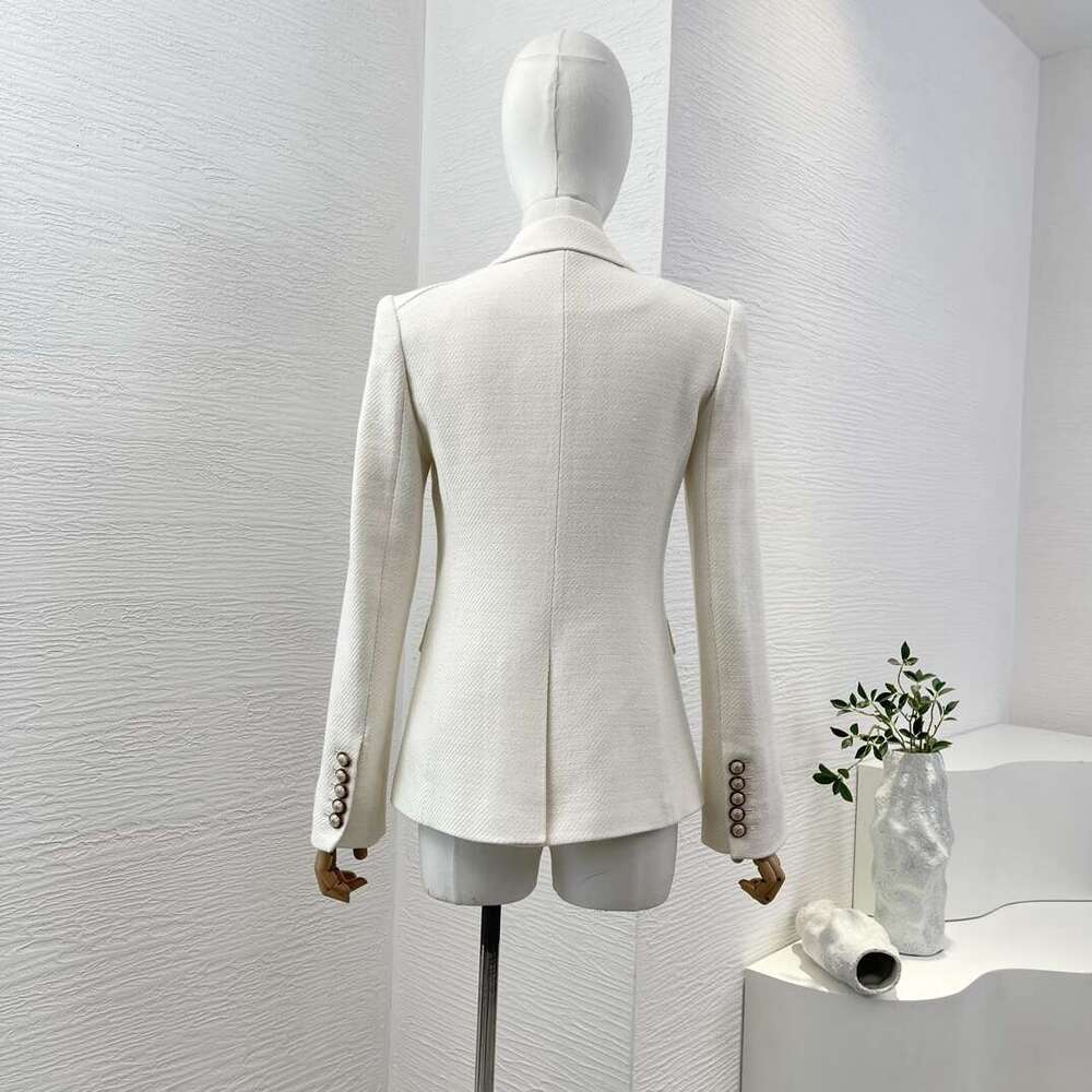 2024 Autumn Winter Photo Color Long Sleeve Turn Down Collar Blazer Tops For Woman