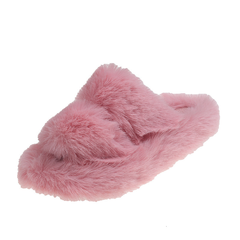 Children's slippers, internet famous new soft soled girls' fur shoes, autumn and winter indoor warm home shoes, girls' cotton slippers