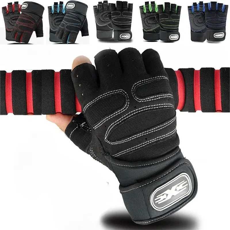 Mens womens knee pads outdoor sports cycling hiking training long knees finger glovesW241018