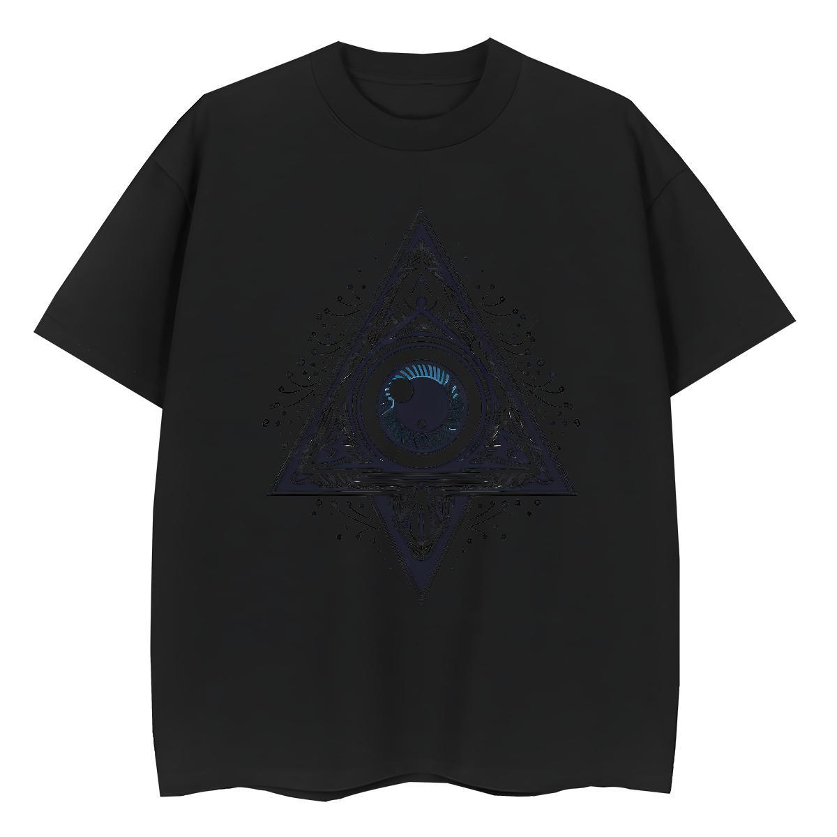TOP Quality T-Shirts 230g Pure Cotton O-Neck Short Sleeve Street Wear eye of the devil Couples T Shirts High quality Cartoon Printing L-4XL Top Shirts