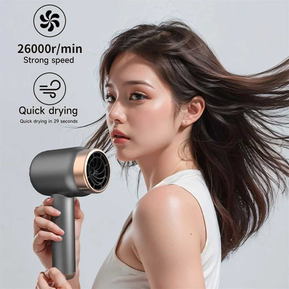Cordless hair dryer travel hair dryer hot/cold air mode charging/plug-in suitable for both women and men W241018