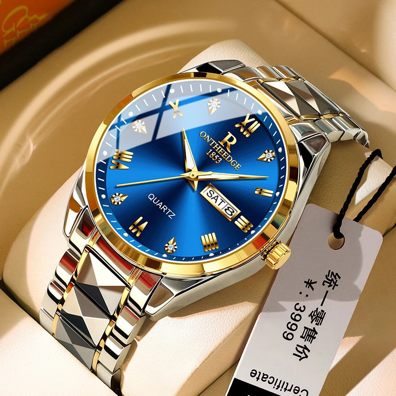 Fashionable highend y mens watch waterproof luminous date sports top classic business quartz 241009