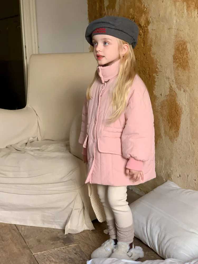 Korean childrens clothing girls cotton winter new item fashionable to keep warm cotton thick loose jacket comfortable M241018