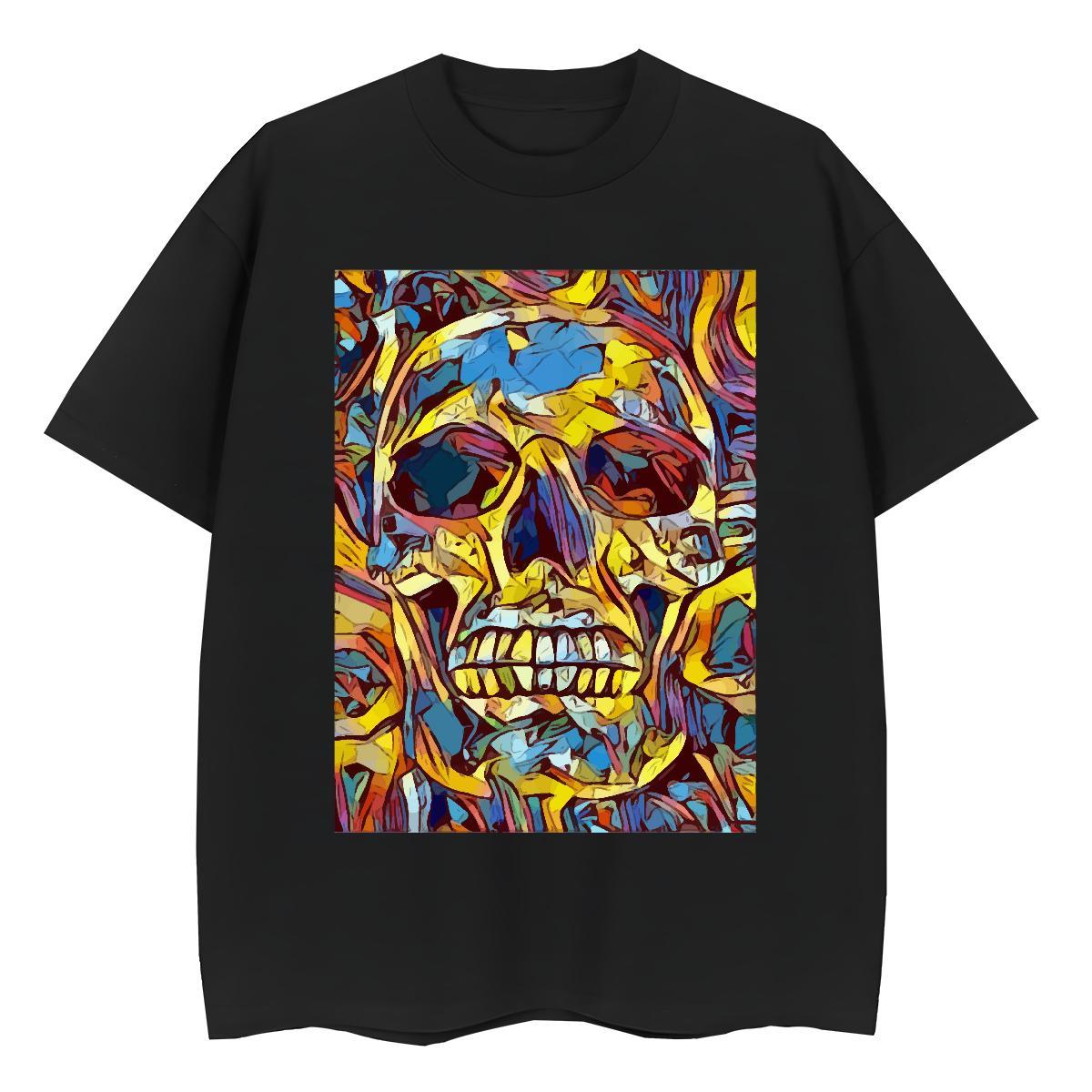 Fashion T shirt 230g Cotton Short Sleeve O-Neck Sport skull Lady T shirt Designer Customized Top Tees