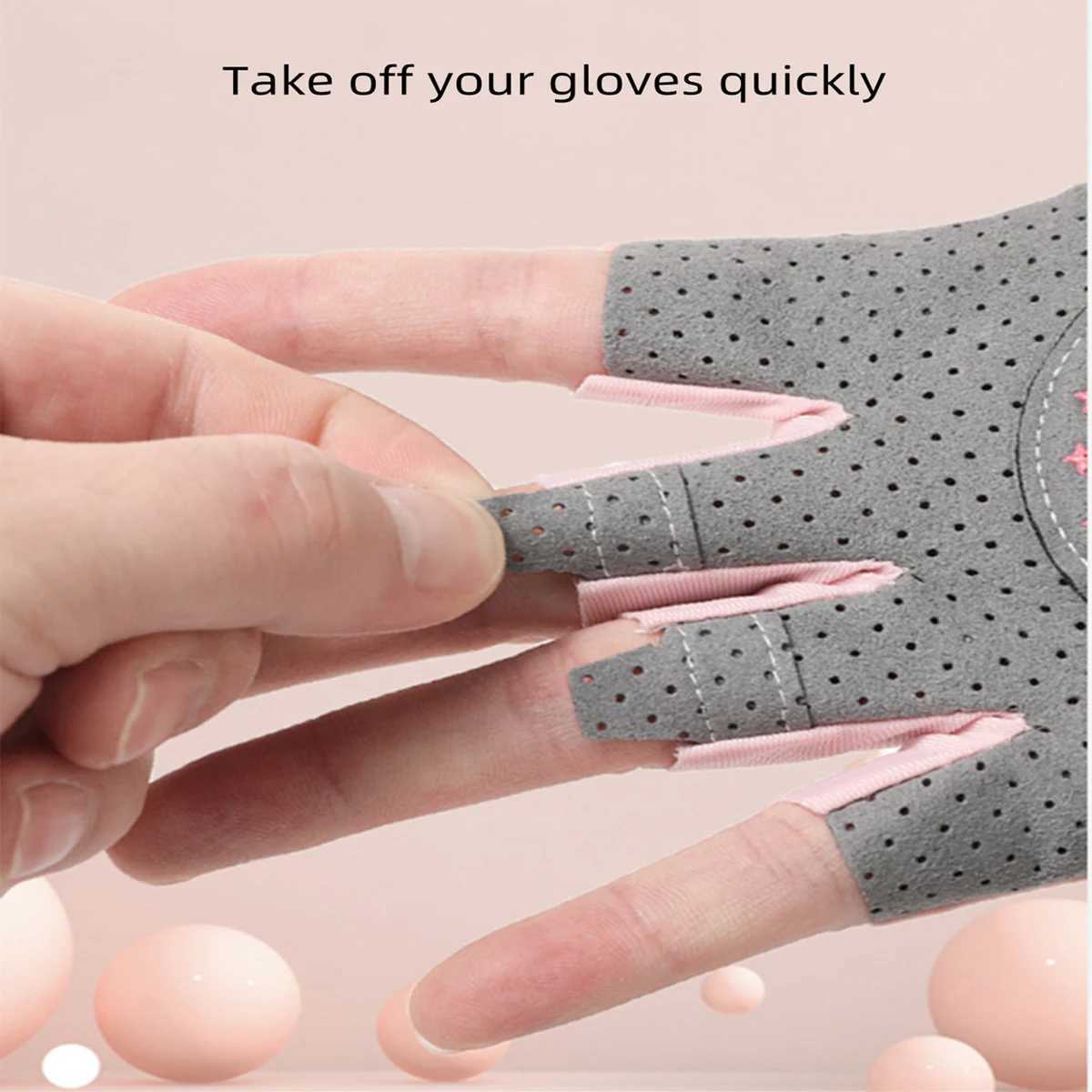 A pair of all season thin half finger yoga fitness gloves bicycle gloves outdoor sports glovesW241018