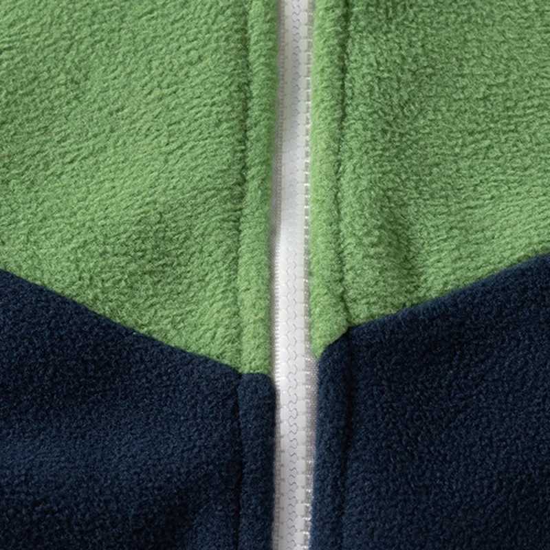 IYEAL New Autumn Winter Childrens Top Boys Thickened Color Matching Zipper Jacket M241018