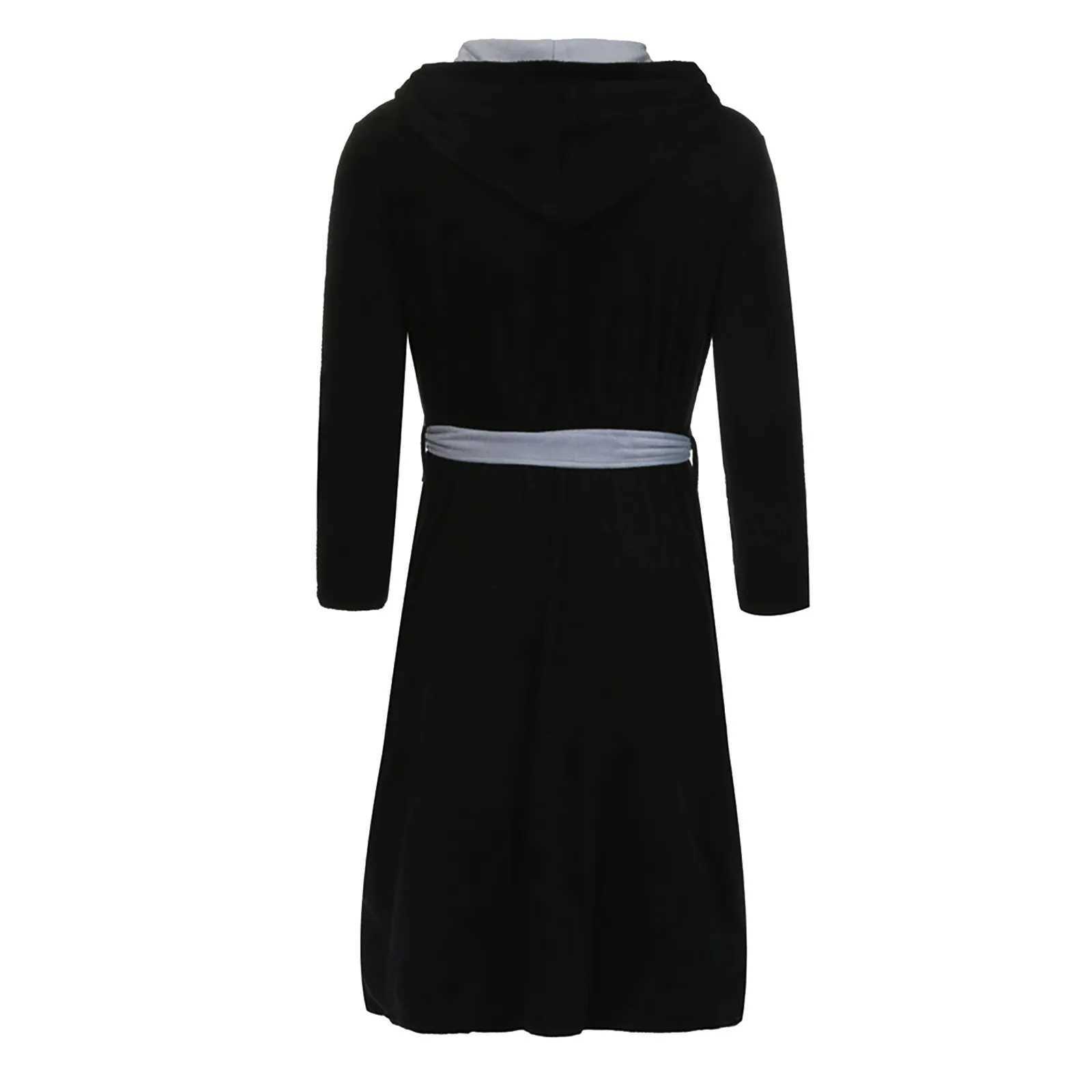 Men Thermal Long Bathrobe Warm Lengthened Plush Shawl Kimono Bath Robe Long Sleeved Nightgowns Home ClothesXJ241018