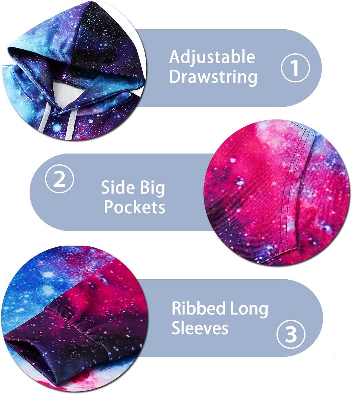 Hoodie for Mens Womens 3D Novelty Hoodies Pullover Sweatshirt Graphic Pockets Graphic Hoodies sweatshirt Pullover Long Sleeve Fashionable and Warm