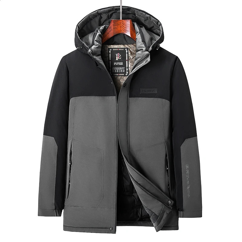 Long sleeved hoodie to keep warm in winter Parkas mens functional casual high-quality business jacket 241007