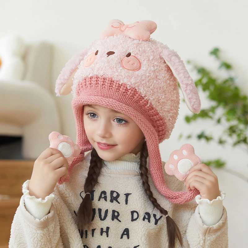 Baby Hats for Winter Kids Hat with Cotton lining Fleece hats Girls and Boys Cotton Ear Protection Hat Warm Caps for Cold Weather LX241018