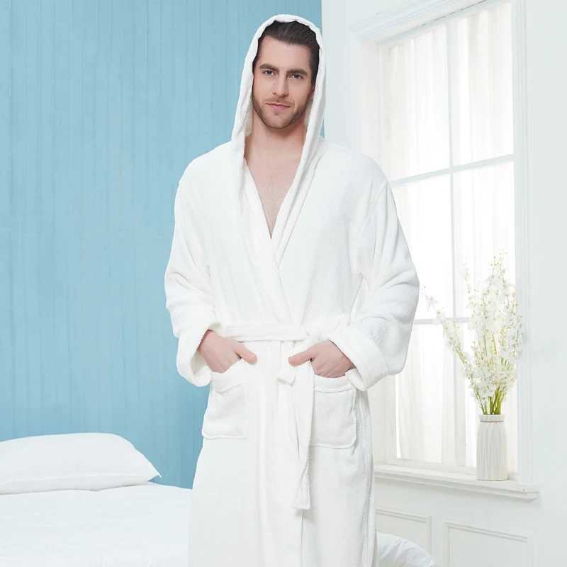 Spring Men Bathrobe Extra Long Thick Warm Cotton Plus Size XXL Winter Mens Robe Luxury Kimono Bathrobe Bride Robes Male GownXJ241018