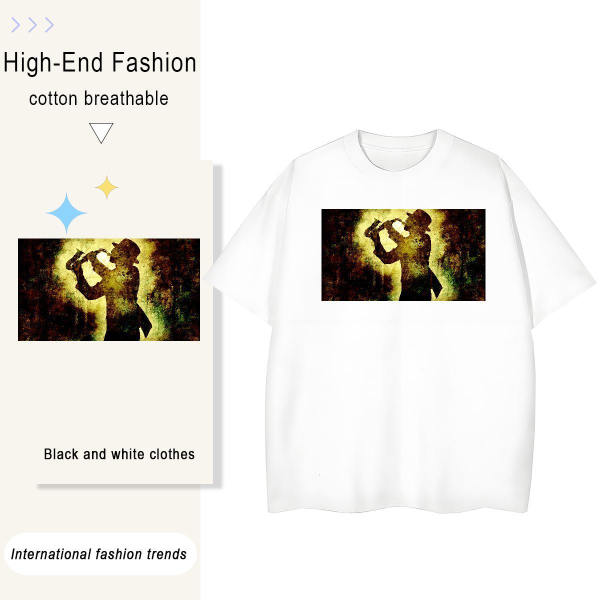 2024 DIY Woman T Shirts 230g Pure Cotton O-Neck Short Sleeve Casual portrait Women Tshirts Wholesale Customized Print Top Tees