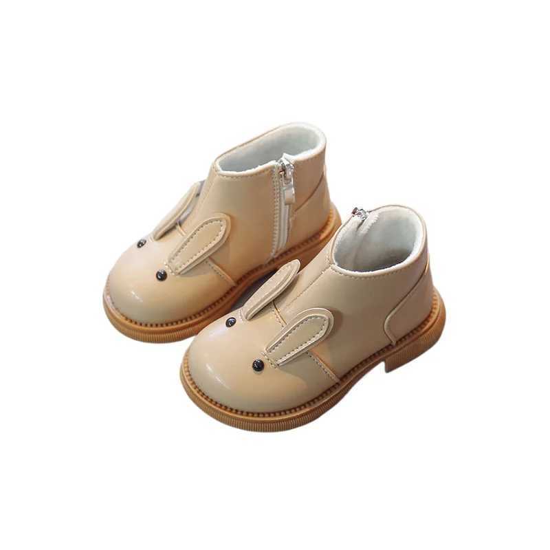 Boots Winter girls short boots plush cartoon childrens princess shoes outdoor anti slip childrens ankle boots H241018