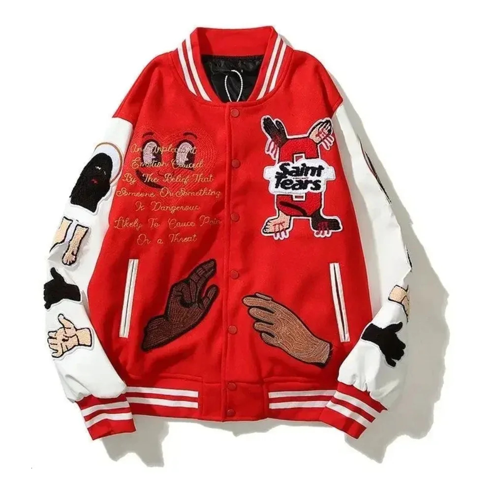 Baseball Uniform New Embroidered Patchwork Retro Bomber Couple Models M-2Xl Street Trend Clothing Green Top Jacket