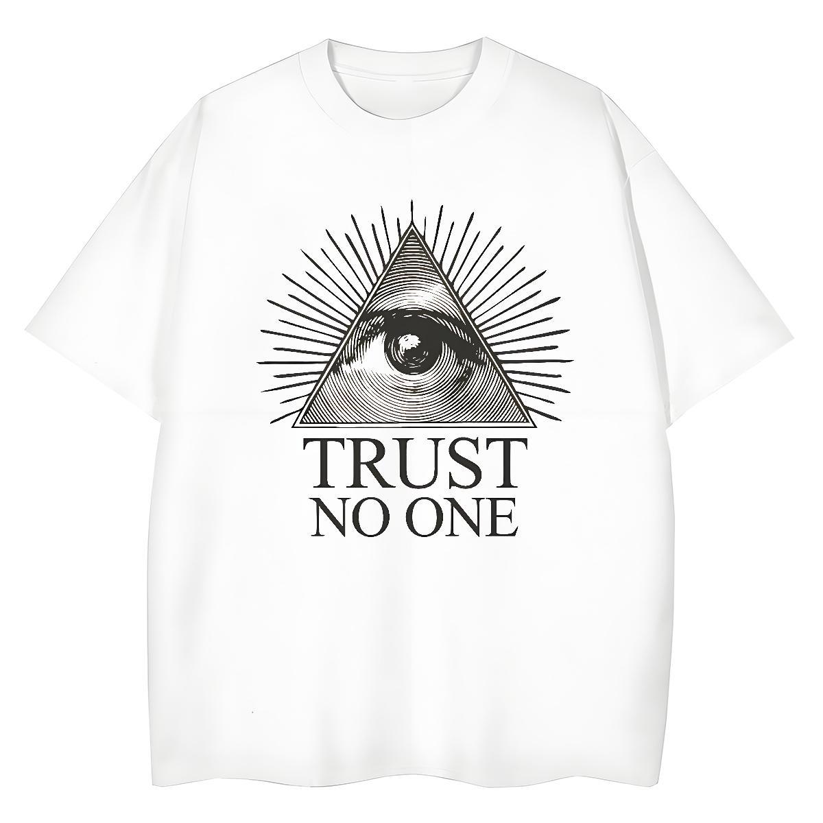 Stylist T shirt 230g 100% Cotton Breathable Short Sleeve Spring Summer eye of the devil Woman Tshirt Unisex Cartoon Print Clothings