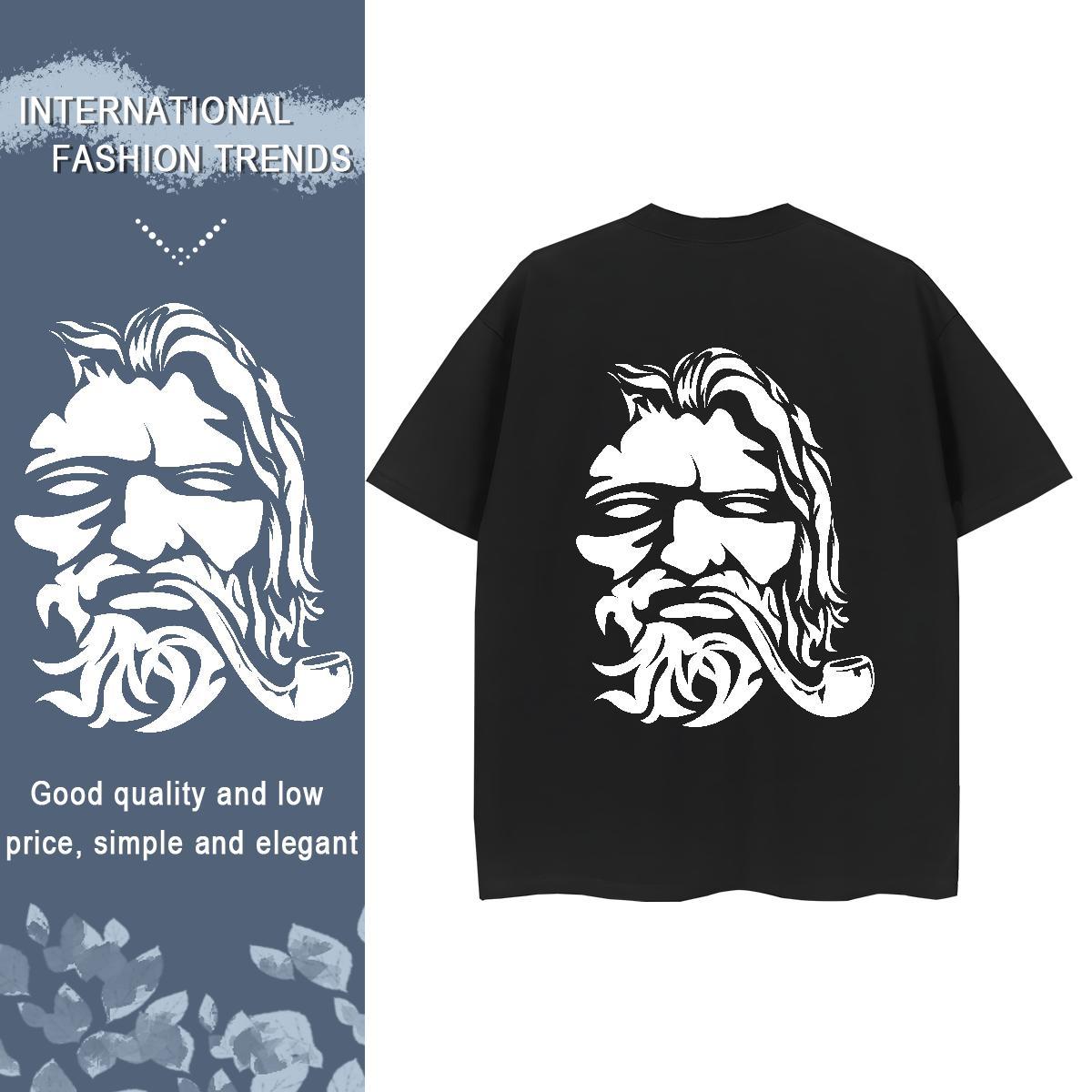 2024 Designer T-Shirts for Women 230g Cotton Short Sleeve O-Neck Hip Hop portrait Women Tshirts Loose Customized Tees Shirts