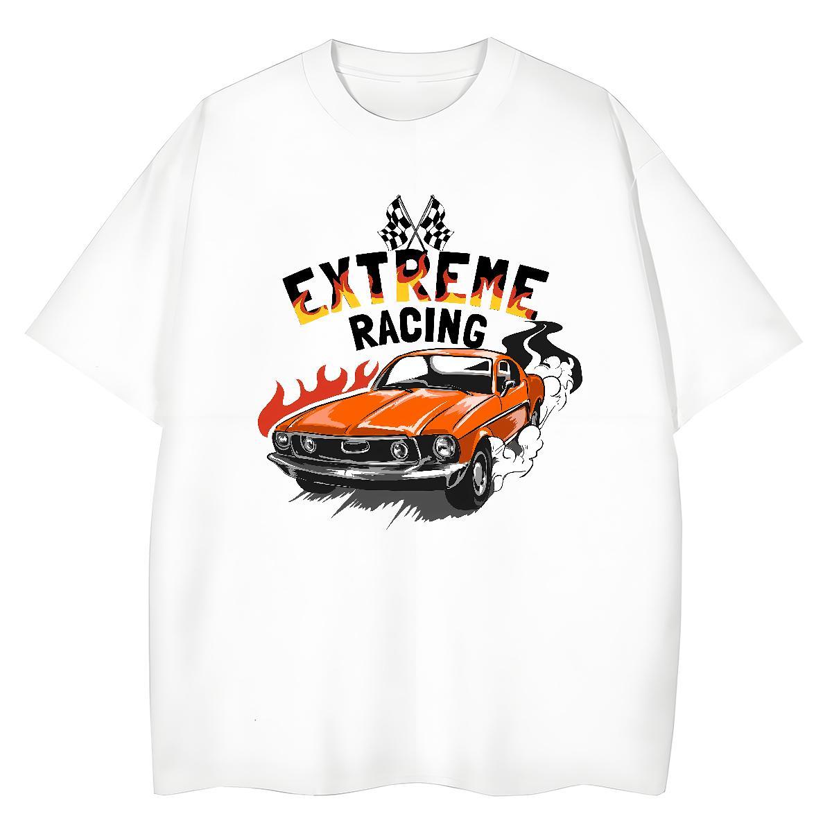 Factory Direct Womens T Shirts 230g Cotton Breathable Short Sleeve Outdoor car Tshirt for Man Woman Female Black White Tops Shirt
