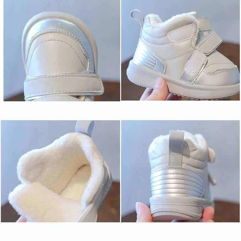 Boots Winter baby girl boy snow boots baby toddler shoes warm plush childrens outdoor ankle boots soft sole anti slip childrens shoes H241018
